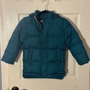 Lands' End Kids Teal Puffer Jacket~XS (4-5)